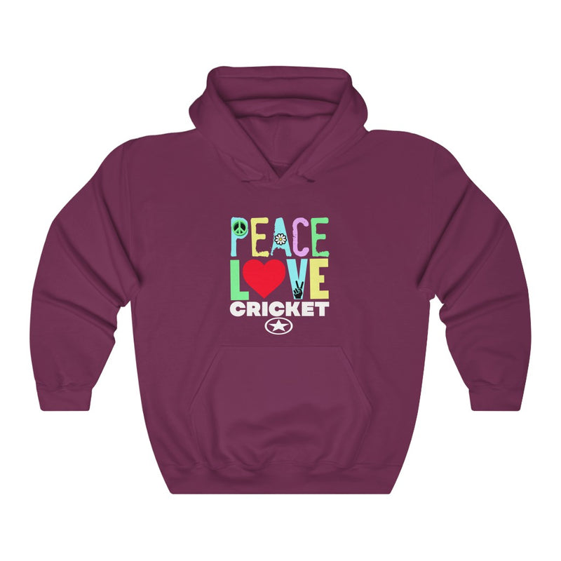 PEACE LOVE CRICKET Unisex Heavy Blend™ Hooded Sweatshirt