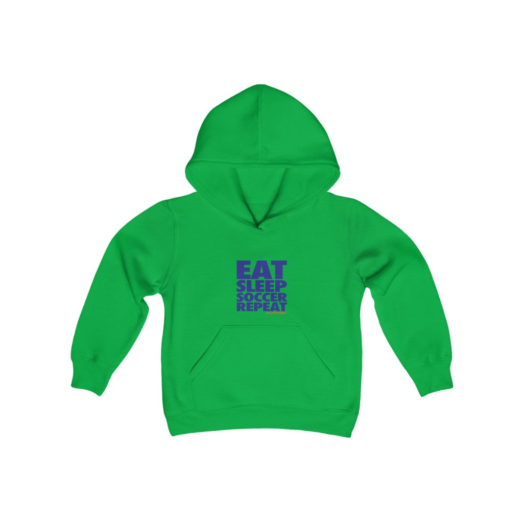 EAT SLEEP SOCCER Repeat Youth Heavy Blend Hooded Sweatshirt