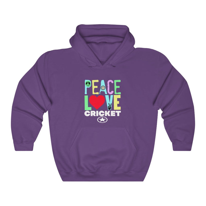 PEACE LOVE CRICKET Unisex Heavy Blend™ Hooded Sweatshirt