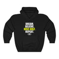 DREAM. BELIEVE. DISC GOLF. REPEAT. Unisex Heavy Blend™ Hooded Sweatshirt