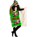 Jingle Ballin' SOCCER Super-Comfy-Cozy Hooded Sherpa Blanket Perfect Christmas Gift for Soccer Fanatics!