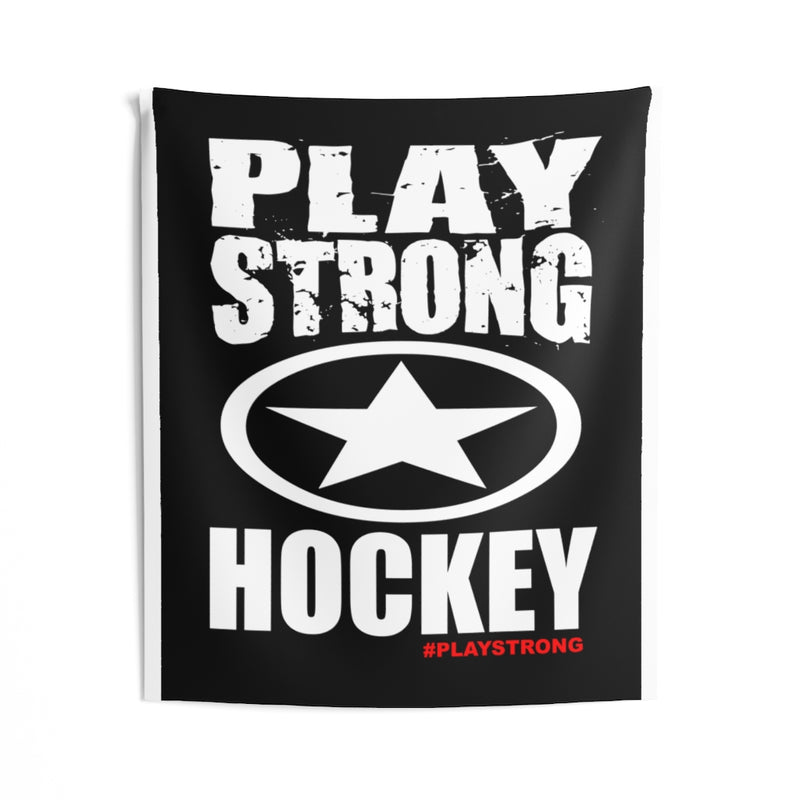 PLAY STRONG HOCKEY Indoor Wall Cloth Banner