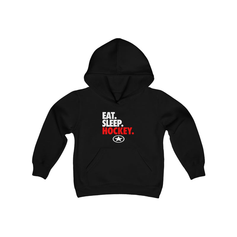 EAT. SLEEP. HOCKEY. Youth Heavy Blend Hooded Sweatshirt