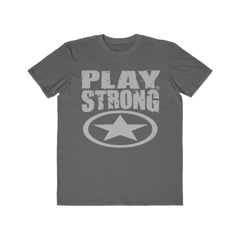 Play Strong Super Star Classic Gray Logo Men's Lightweight Fashion Tee