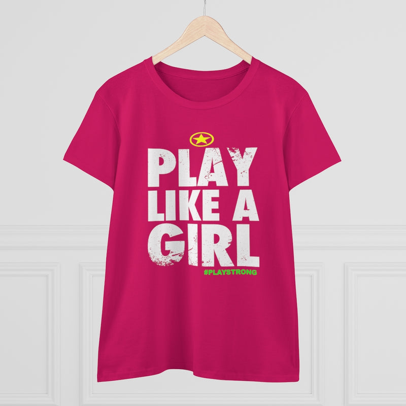 Play Like A Girl Women's Heavy Cotton Tee