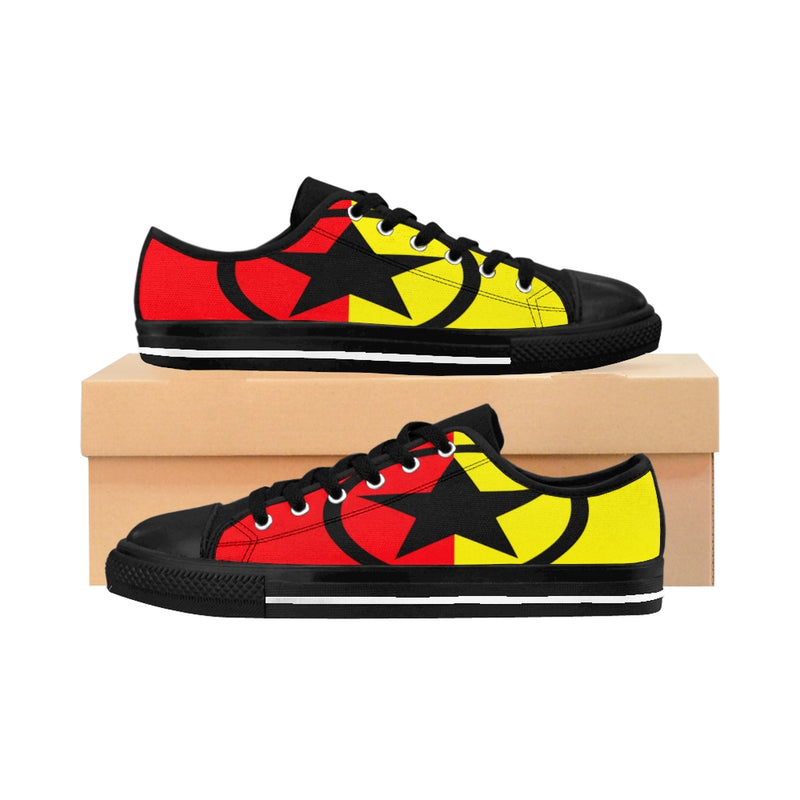 Global Super Star Men's Sneakers Red Yellow & Black