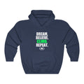 Dream. Believe. Climb. Repeat. Unisex Heavy Blend™ Hooded Sweatshirt