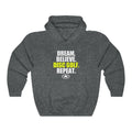 DREAM. BELIEVE. DISC GOLF. REPEAT. Unisex Heavy Blend™ Hooded Sweatshirt