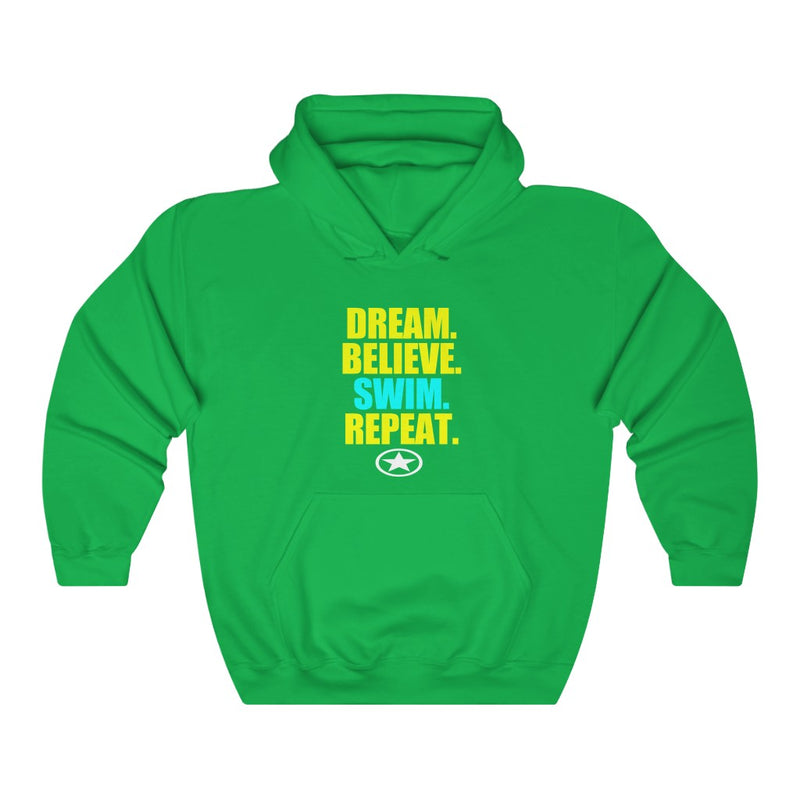 DREAM. BELIEVE. SWIM. Unisex Heavy Blend™ Hooded Sweatshirt