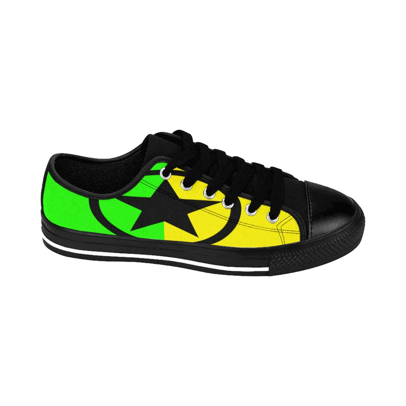 Global Super Star Men's Sneakers Black Yellow & Neon Green