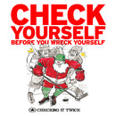 CHECKING IT TWICE Santa Hockey Kids Hoodie