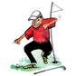 Santa Sports "Jingle Ballin'" Golf Christmas Notecards and Envelopes 12-Pack