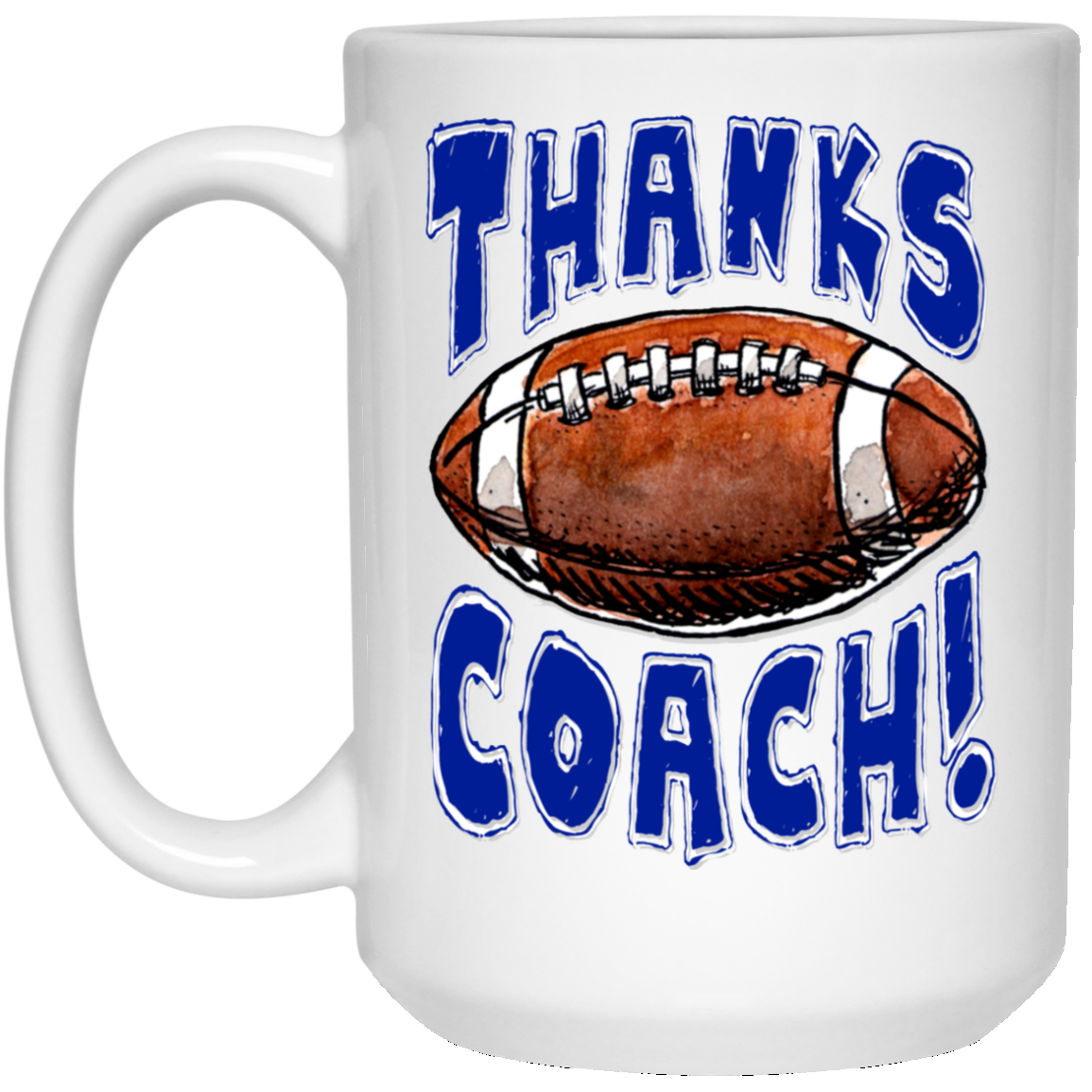 Thanks Coach! 15 oz. White Mug
