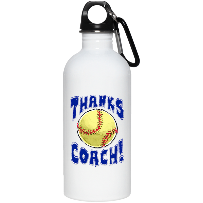 Thanks Coach! 20 oz. Stainless Steel Water Bottle