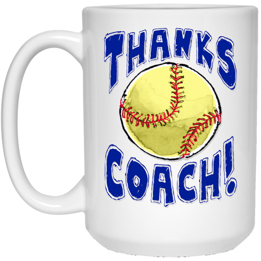 Thanks Coach! 15 oz. White Mug