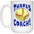 Thanks Coach! 15 oz. White Mug