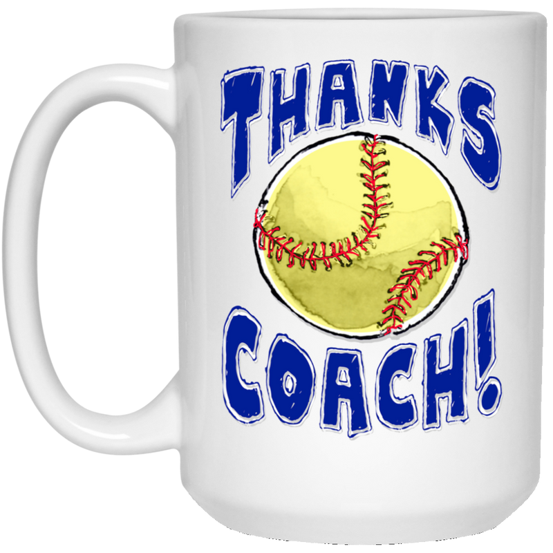 Thanks Coach! 15 oz. White Mug