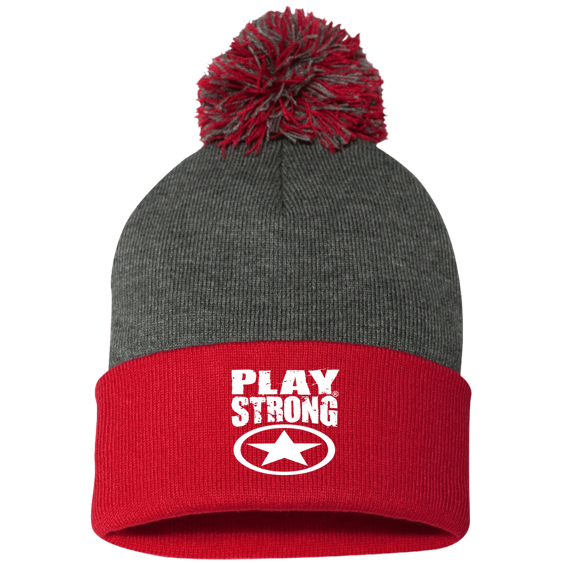 Play Strong SUPER STAR POM-POM  Knit Cap