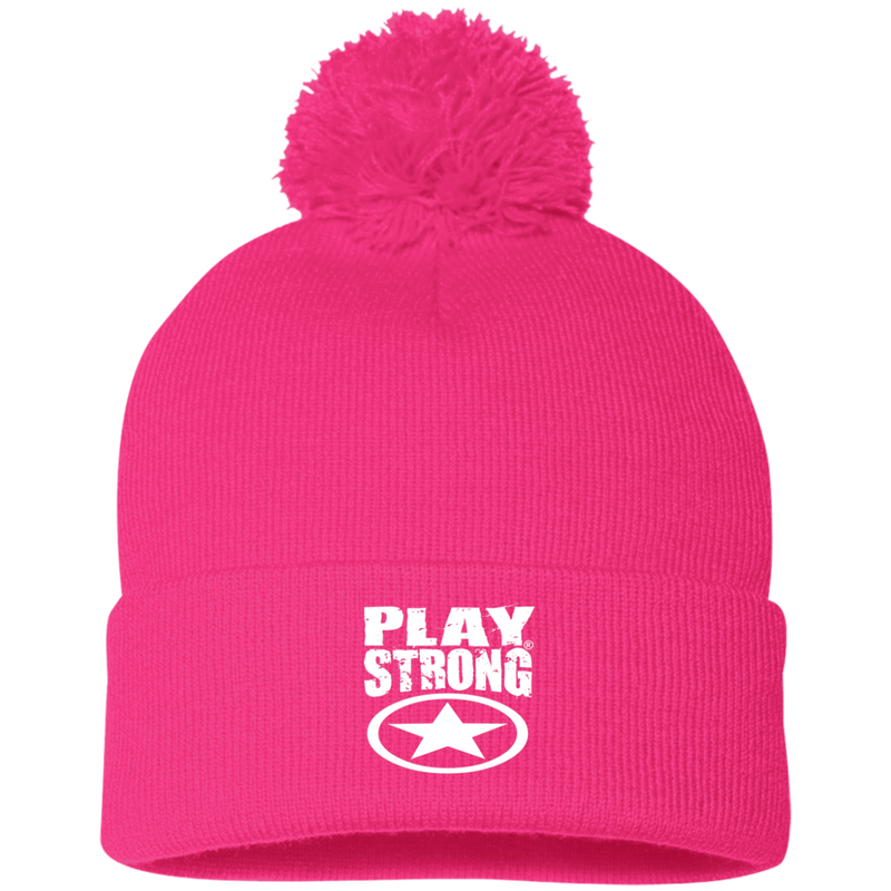 Play Strong SUPER STAR POM-POM  Knit Cap