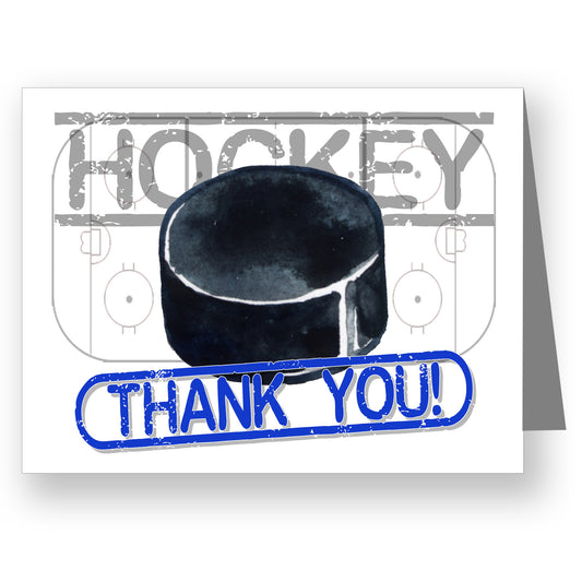 HOCKEY Thank You Note Cards (4.25"x5.5") 12-PACK Sports Powercards
