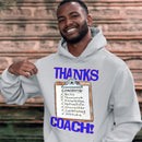 THANKS COACH! Clipboard Unisex Hoodie