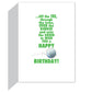 GOLF Birthday Power Player Birthday Card 1-Pack (5x7) Illustrated Sports Birthday Greeting Cards
