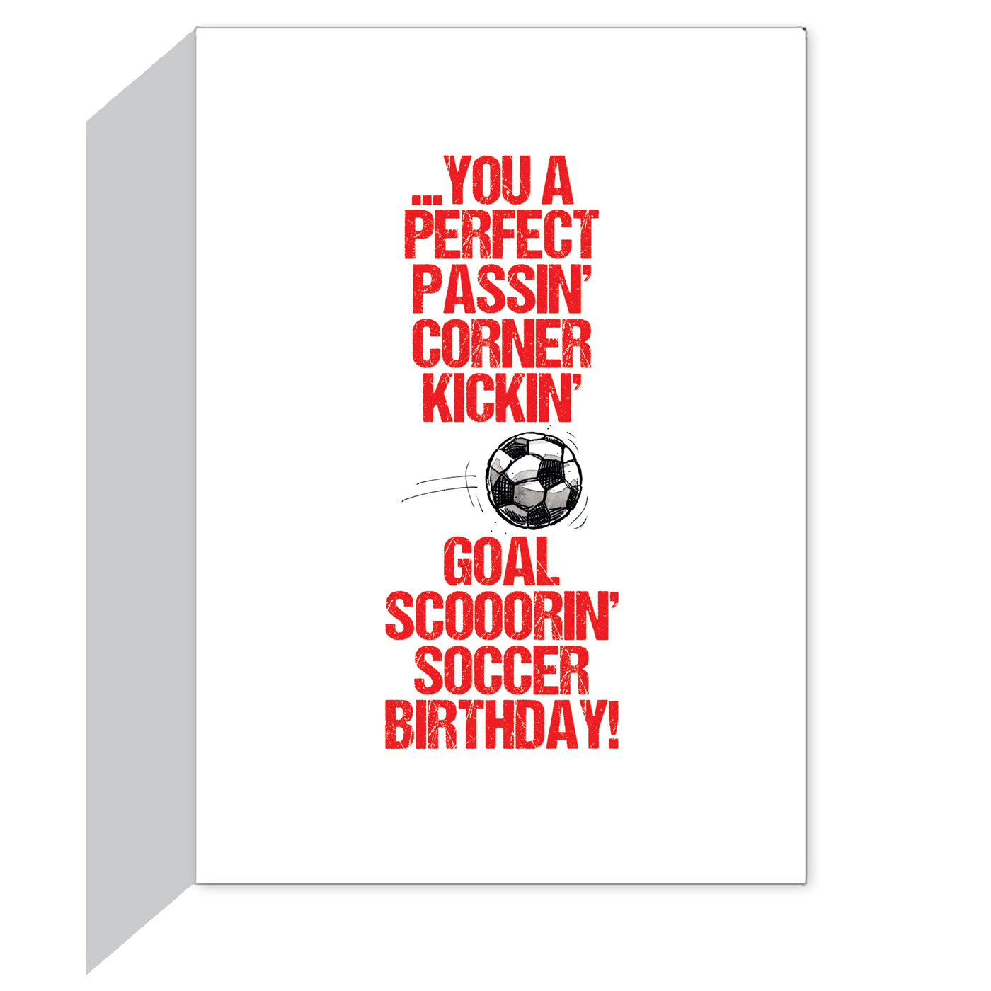 SOCCER BOYS Birthday Power Player Birthday Card 1-Pack (5x7) Illustrated Sports Birthday Greeting Cards