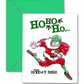 Santa Sports "The Holiday Rush" Football Christmas 5x7 Greeting Card 3-Pack