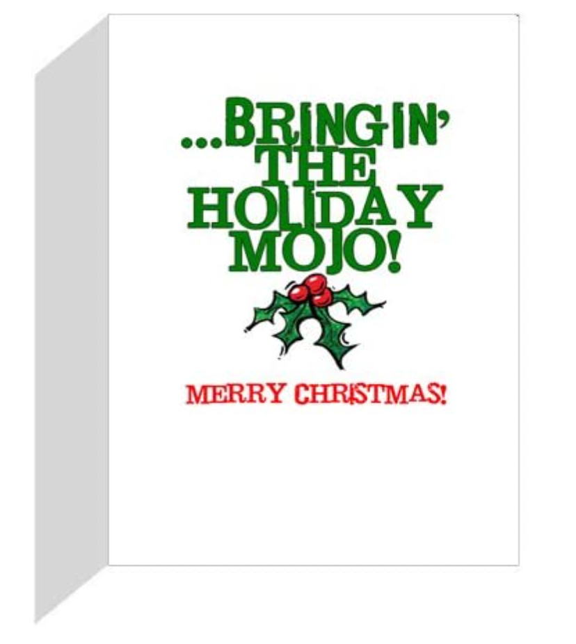 Santa Sports "The Holiday Rush" Football Christmas 5x7 Greeting Card 3-Pack
