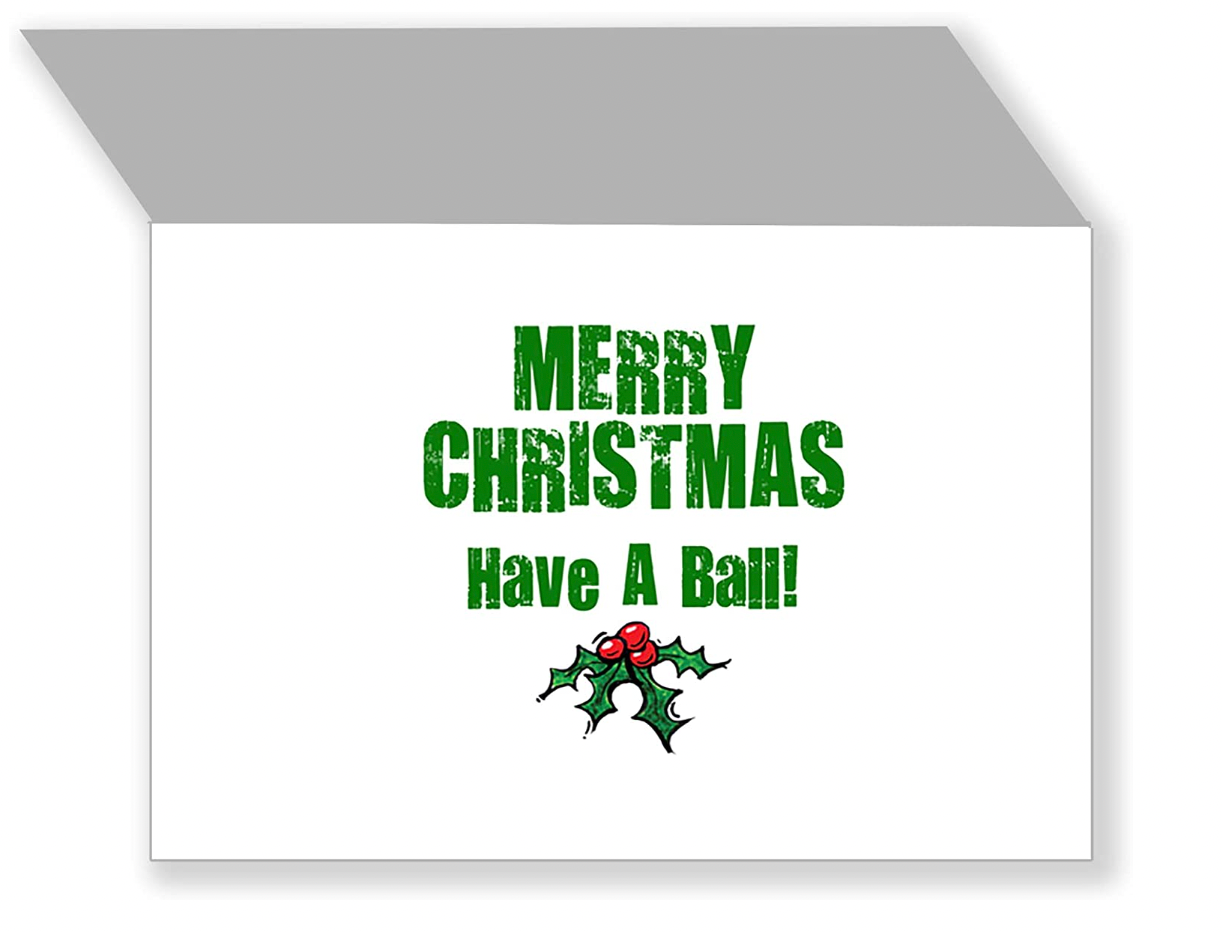 Santa Sports "Jingle Ballin'" Baseball Christmas Notecards and Envelopes 12-Pack