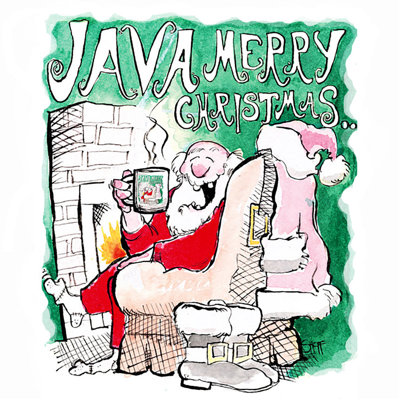 JAVA MERRY CHRISTMAS! Santa Chillin' Mug with Color Inside