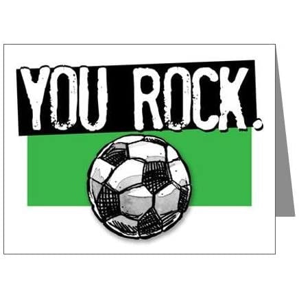 SOCCER You Rock Note Cards (4.25"x5.5") 12-PACK Sports Powercards