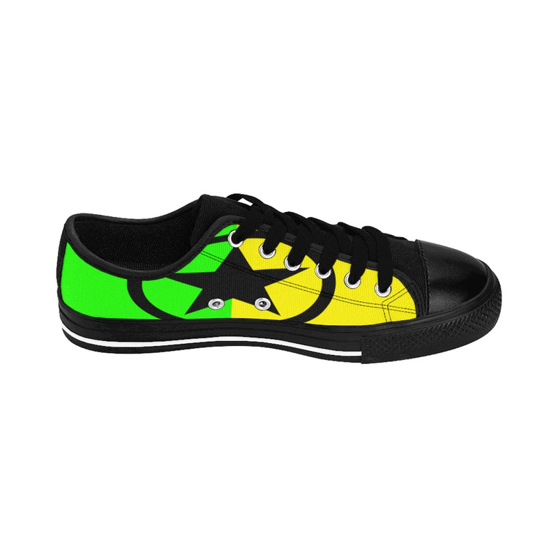 Global Super Star Men's Sneakers Black Yellow & Neon Green