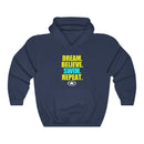 DREAM. BELIEVE. SWIM. Unisex Heavy Blend™ Hooded Sweatshirt