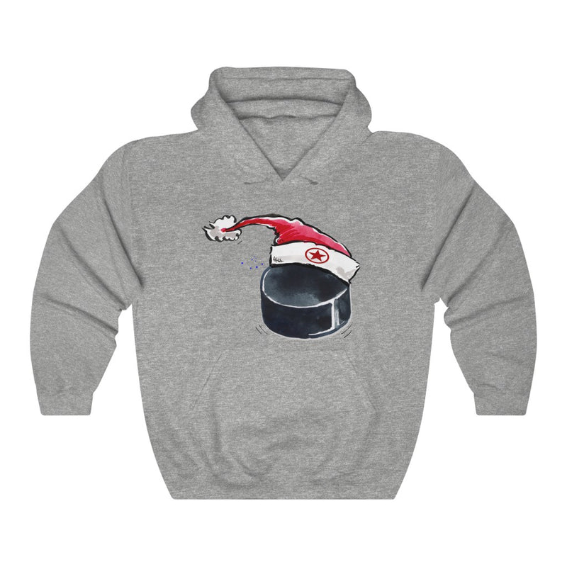 JINGLE PUCK HOCKEY Santa Sports Unisex Heavy Blend™ Hooded Sweatshirt