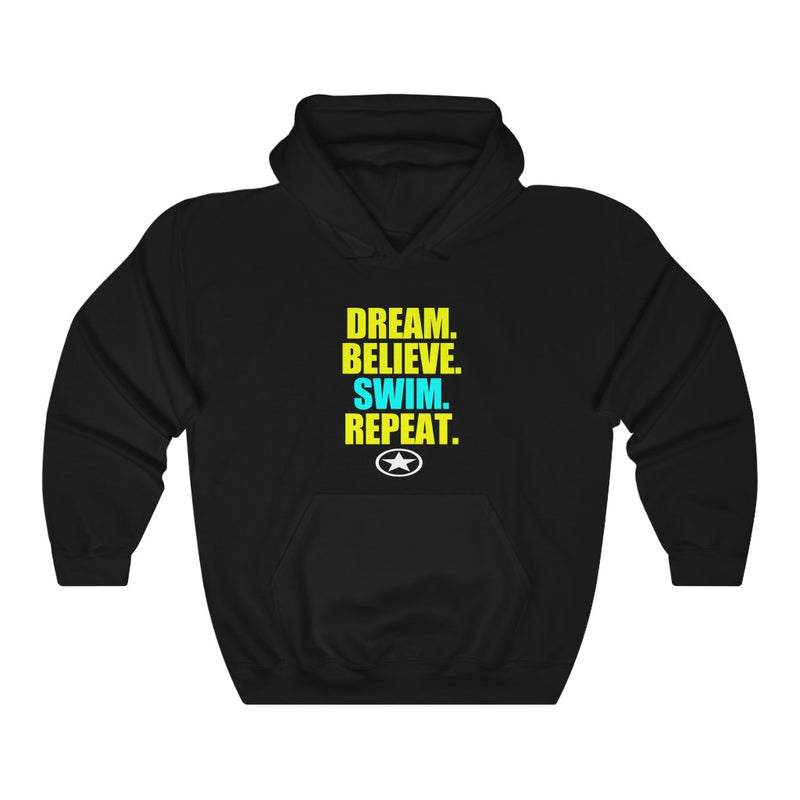 DREAM. BELIEVE. SWIM. Unisex Heavy Blend™ Hooded Sweatshirt