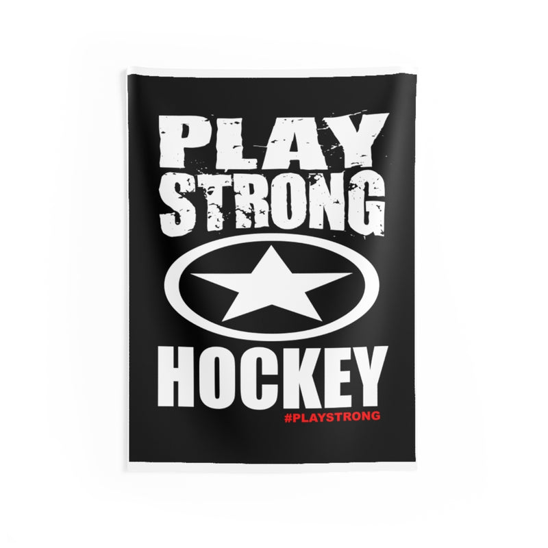 PLAY STRONG HOCKEY Indoor Wall Cloth Banner