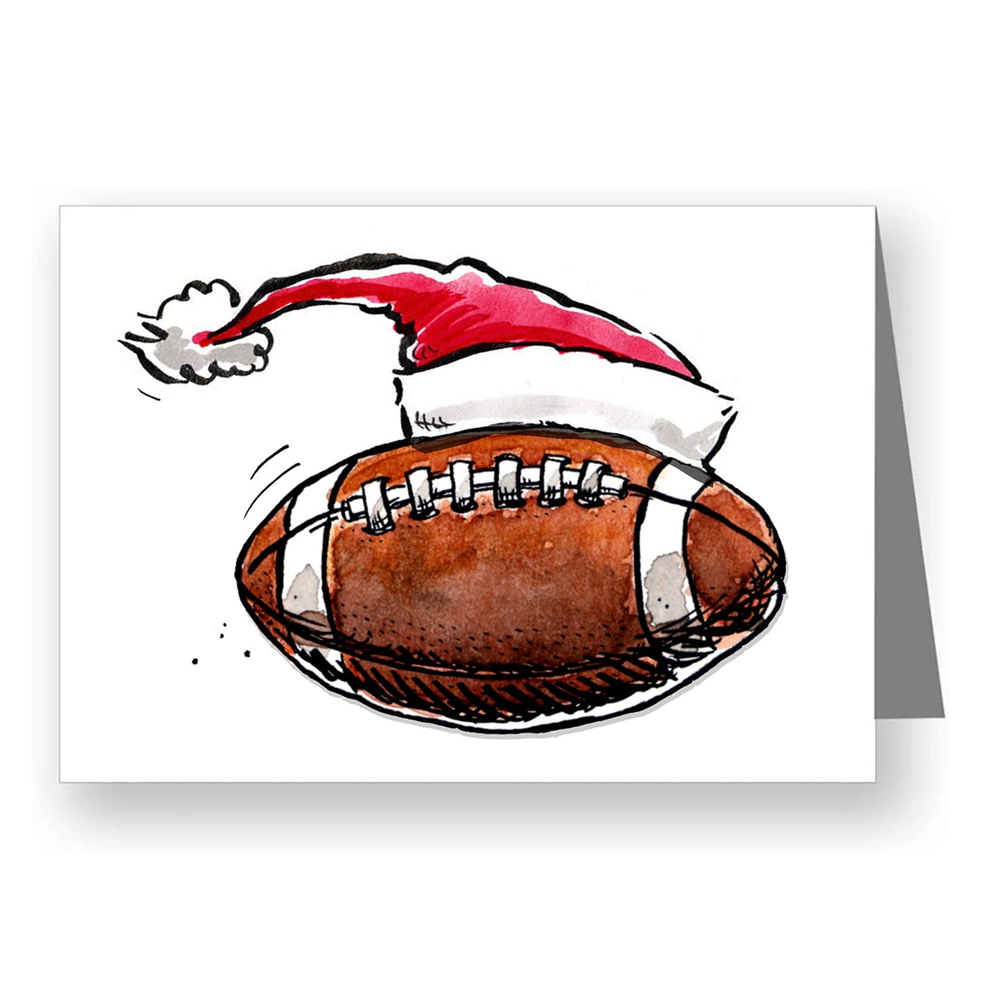 Santa Sports "Jingle Ballin'" Football Christmas Notecards and Envelopes 12-Pack