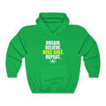 DREAM. BELIEVE. DISC GOLF. REPEAT. Unisex Heavy Blend™ Hooded Sweatshirt