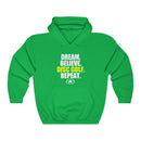 DREAM. BELIEVE. DISC GOLF. REPEAT. Unisex Heavy Blend™ Hooded Sweatshirt