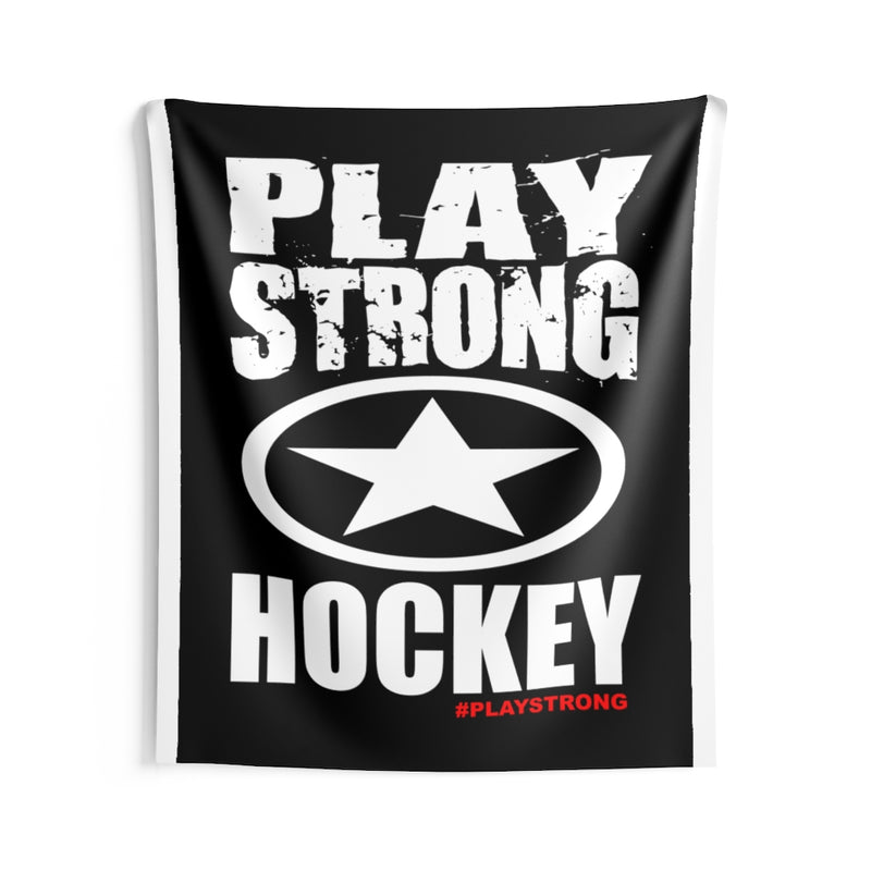 PLAY STRONG HOCKEY Indoor Wall Cloth Banner