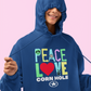 PEACE LOVE CORN HOLE Unisex Hoodie