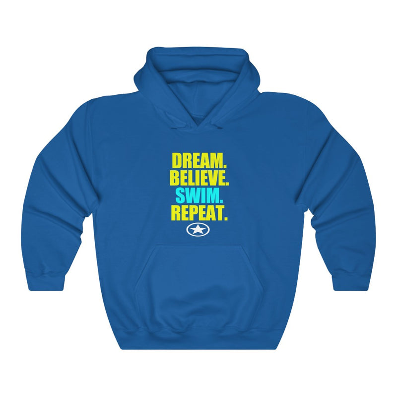 DREAM. BELIEVE. SWIM. Unisex Heavy Blend™ Hooded Sweatshirt