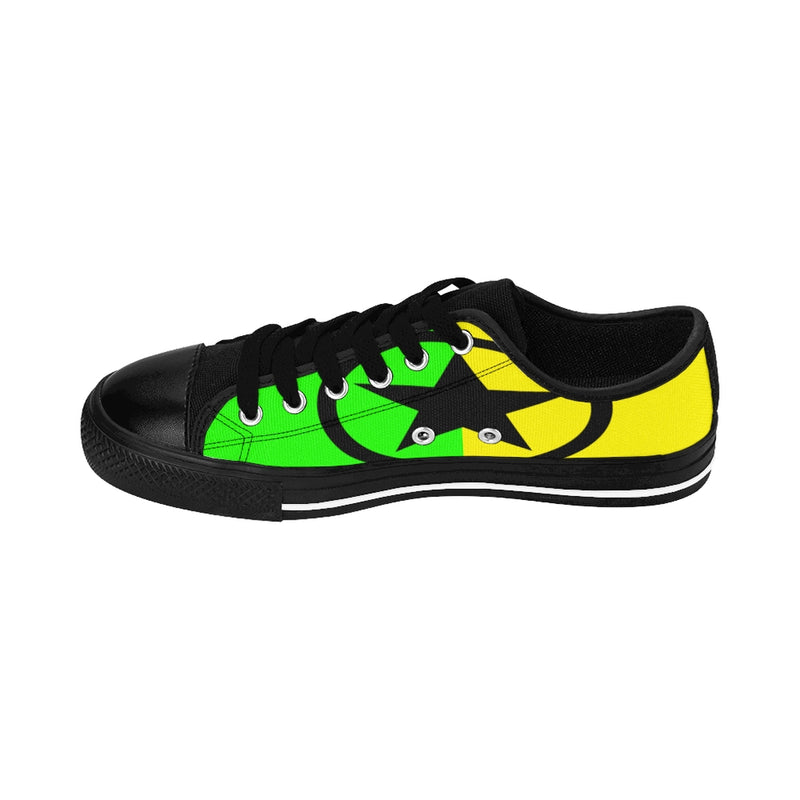 Global Super Star Men's Sneakers Black Yellow & Neon Green