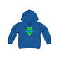 Dream. Believe. CORN HOLE. Repeat. Youth Heavy Blend Hooded Sweatshirt
