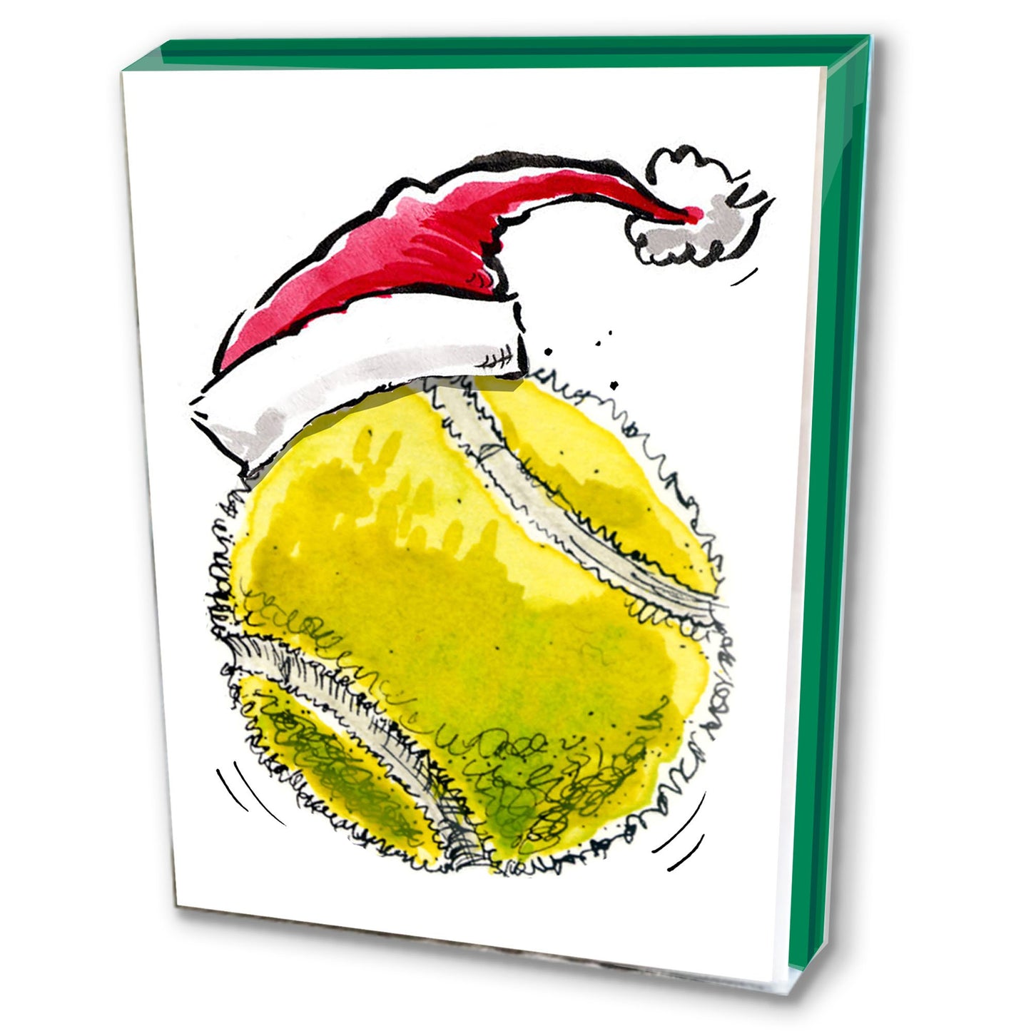 Santa Sports "Jingle Ballin'" Tennis Christmas Notecards and Envelopes 12-Pack