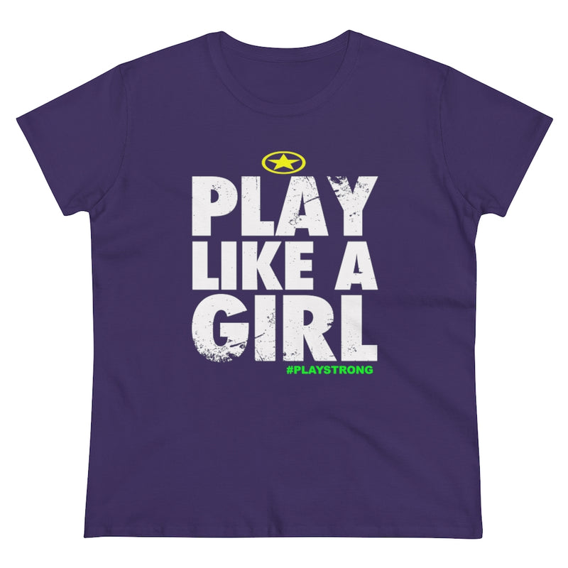 Play Like A Girl Women's Heavy Cotton Tee