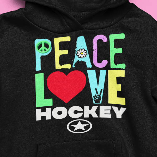 PEACE LOVE HOCKEY Unisex Heavy Blend™ Hooded Sweatshirt