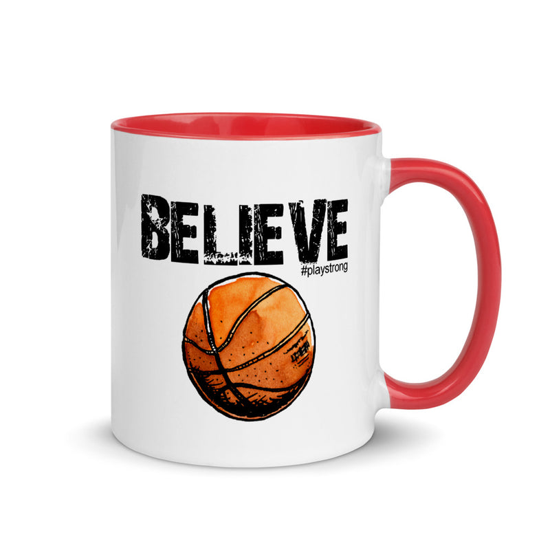 BELIEVE Basketball Mug with Color Inside