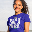 Play Like A Girl Women's Heavy Cotton Tee